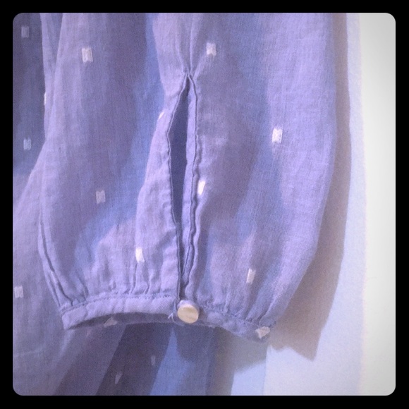 J. Crew chambray peasant poet raglan dolman top - Picture 4 of 7